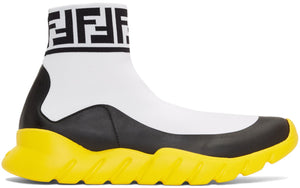 Fendi Tech Knit 'Forever Fendi' High-Top Sneakers 'White'